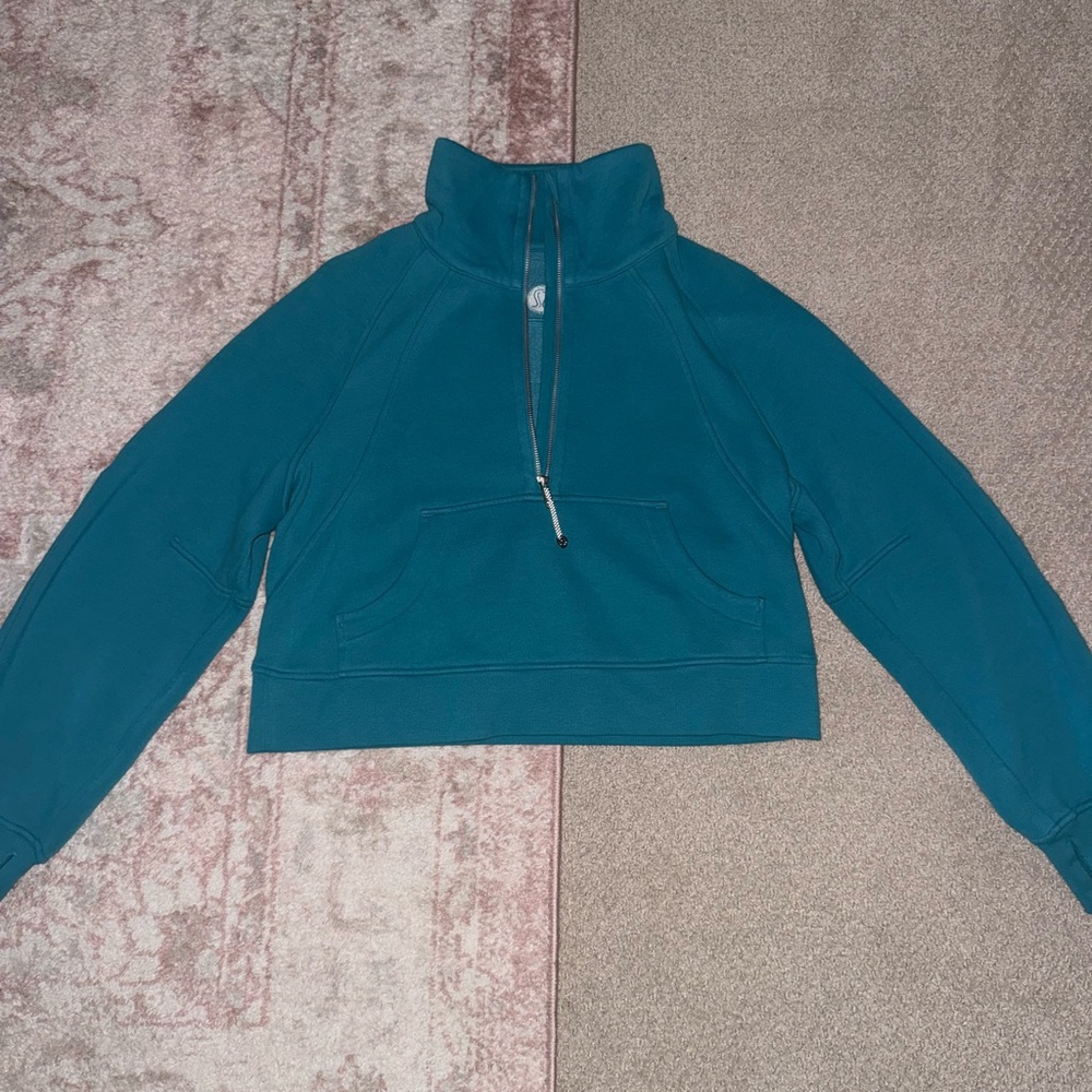 Lululemon Athletica Green Zippered Boxy Hoodie
